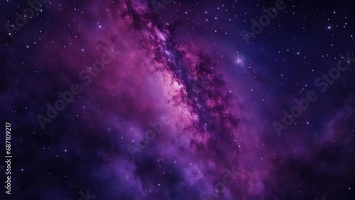 Nocturnal purple night sky , science nebula milky way infinity earth solar 