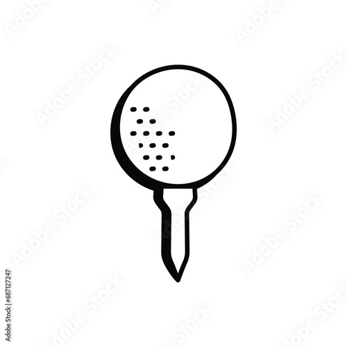 Golf Ball icon vector stock illustration