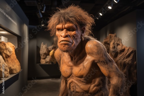 perhistoric Neanderthal man caveman primitive illustration