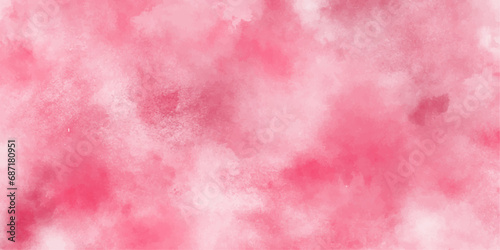 Pink sky with white clouds and blurred pattern background. abstract pink watercolor background. Pink watercolor full hd texture hyper realistic Fantasy light pink shades watercolor background.