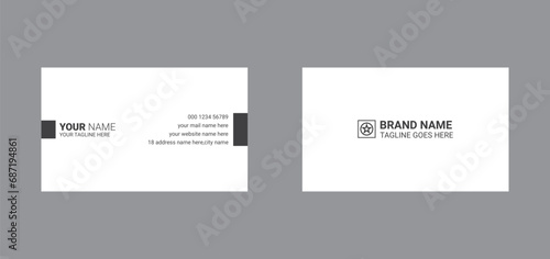 Double sided business card design template layout for business or personal