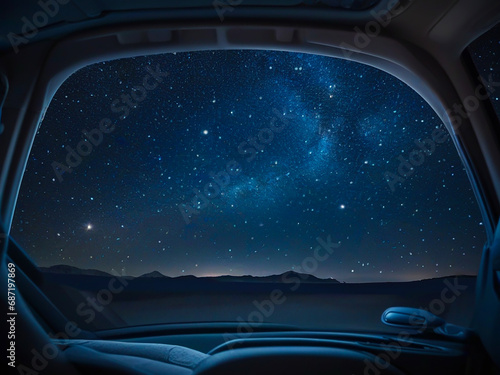 車の中で見る星空