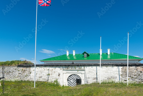 The gates of the Novodvinsk Fortress, founded in 1701 by order of Peter I in Russia to cover the northern borders