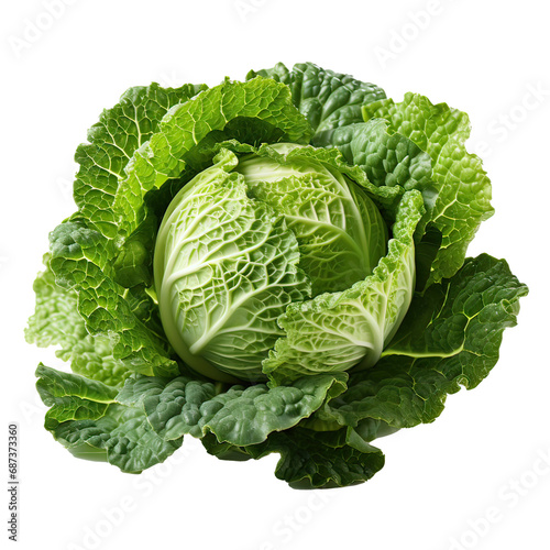 cabbage isolated on white background 