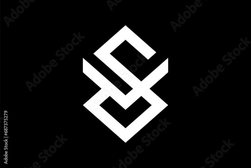 Initial sv letter logo design vs vector image