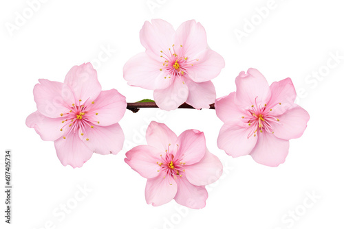 Beautiful sakura flowers isolated on white