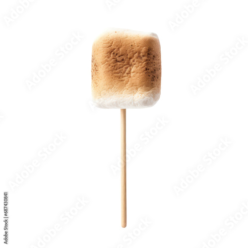 toasted marshmellow isolated on transparent background,transparency 