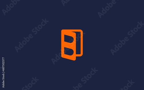 Letter b with door logo icon design vector design template inspiration