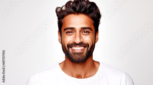 portrait of a handsome Indian man smiling a snow-white smile. legal AI