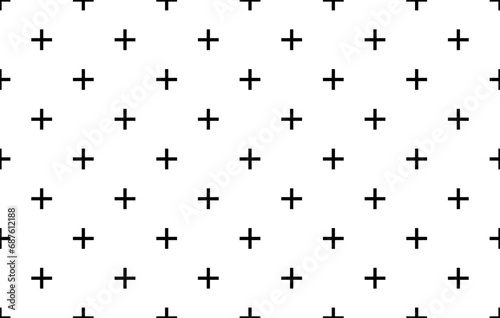 Crosses, pluses simple minimalist decorative geometrical vector seamless pattern