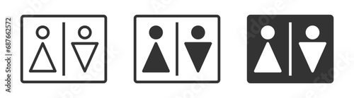 Man and Woman restroom icon. Vector illustration