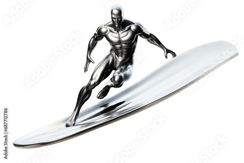 Silver Surfer icon on white background