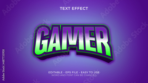 GAMER 3D text effect