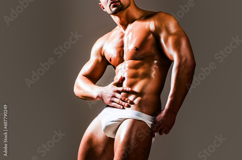 Sexy male underwear. Men underwear body. Sexy model in underwear. Underpants concept. Muscular male model in underwear. Male chest. Chest muscles. Muscled male torso with abs. Muscular sexy body.