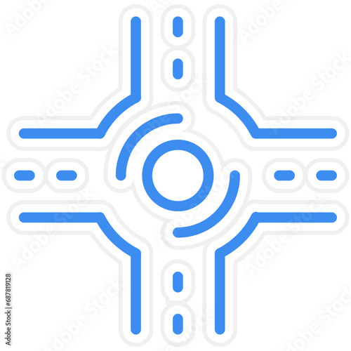 Vector Design Roundabout Icon Style