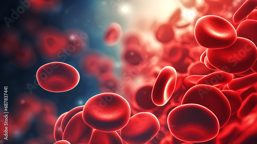 human red blood cells stream in vien cardiovascular medical rese