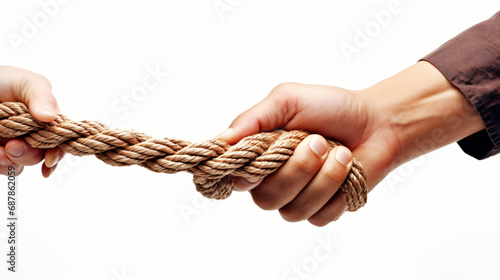 Conflict tug-of-war business combative rope