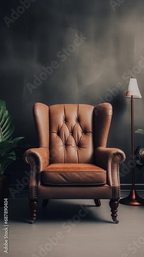 armchair with natural background for instagram story