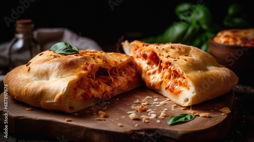 grilled calzone pizza with basilio