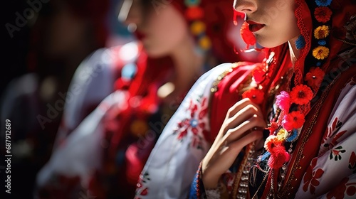 Traditional celebration in traditional costumes