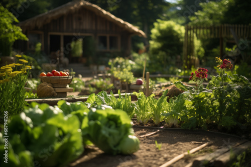 Vegetable garden with vegetables. ​