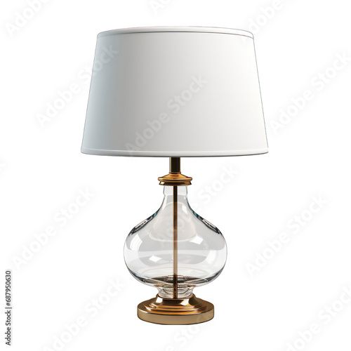 Table Lamp Isolated on Transparent or White Background, PNG
