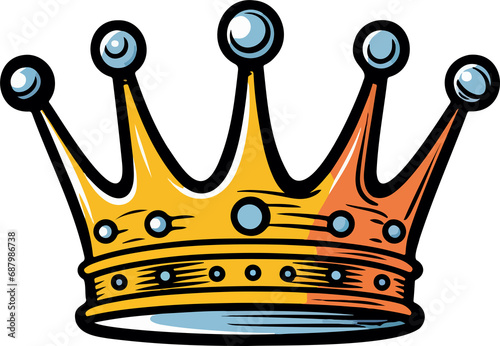 King crown clipart design illustration isolated on white background