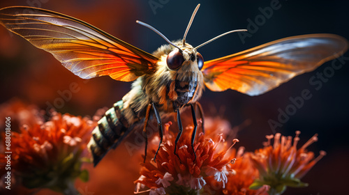 A bee covered in pollen, collecting nectar from a field of wildflowers. Concept of vital pollinators. Generative Ai., Nectar Harvest: A honeybee delicately sipping nectar from a lavender flower, with 