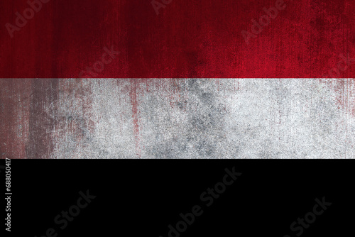  Flag of Yemen, Yemen National Grunge Flag, High Quality fabric and Grunge Flag Image. Fabric flag of Yemen.