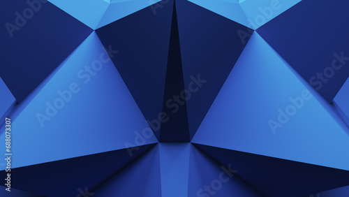 Abstract blue backgrounds lines triangle shapes structure geometrical tetra patterns 3d illustration render digital rendering