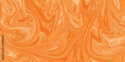  abstract orange liquid painting artistic graphic acrylic texture with marble pattern Coloring ink flowing and mixing in milk texture. background image