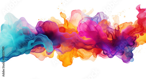 colorful watercolor paint splatter isolated