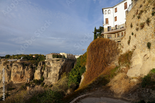 Panoramic view of Ronda city in the afternoon