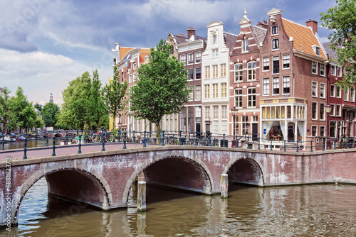 Bridge crossing of the Reguliersgracht with the Herengracht in Amsterdam