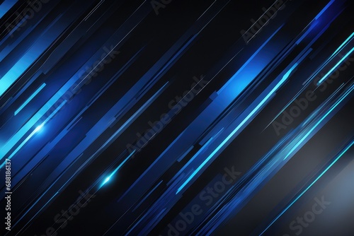 Modern abstract black blue background for design. Dark with a light spot, line, stripe. Futuristic. Rough, grain. Glowing, shiny, blaze, explosion, bright. Spotlight. Color gradient. Banner. Luxury.