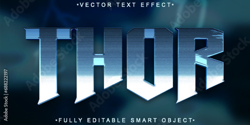 Mythology Thor Vector Fully Editable Smart Object Text Effect
