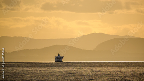 Ferry at Sunset