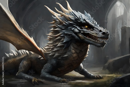 oncept art of diffrent breed of a Game of Thrones dragon, series screengrab