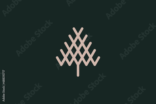 Tree logo design icon vector template