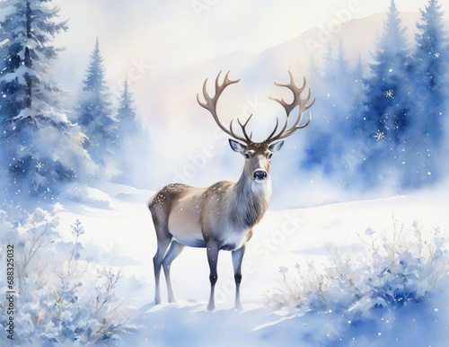 Portrait of a reindeer 