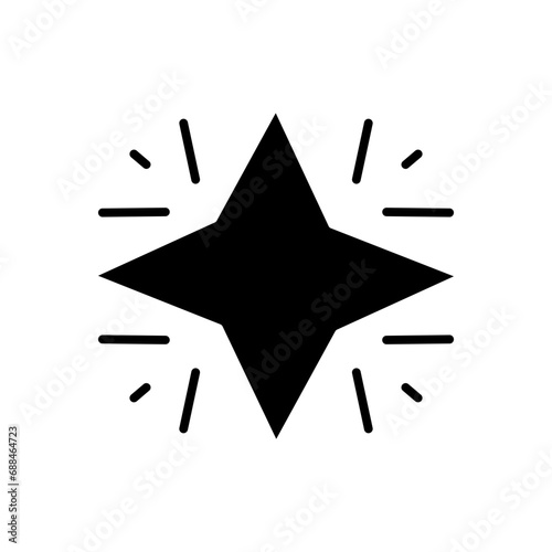 christmas star glyph icon