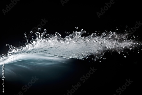 background black jet water pressure high spray isolated rain shower wet liquid splash drop stream white sprinkler motion laundered abstract fountain