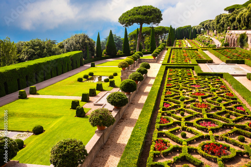 Park and landscape design of papal garden in Castel Gandolfo, Italy