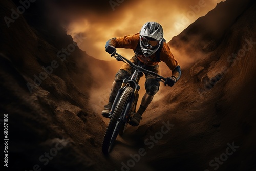 motocross rider on a motorcycle on mountain, mountain rider, cycle rider