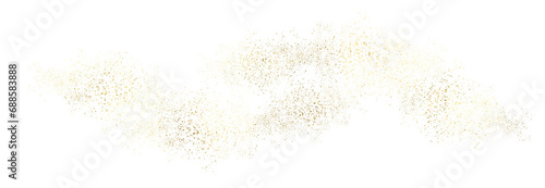 Sparkling dust particles. PNG, Gold sparkle splatter border .Festive background with gold glitter and confetti for celebration. Background with glowing golden particles.