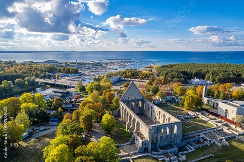 Aerial view of the picturesque city of Tallinn, Estonia.