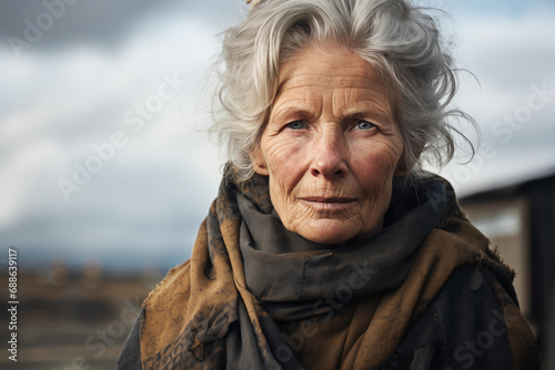 portrait of a senior person in scandinavia