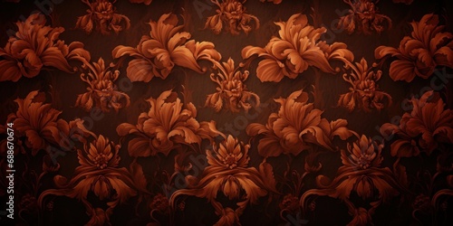 baroque wallpaper background, Generative AI