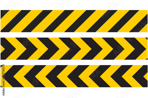 caution tape flat vector illustration