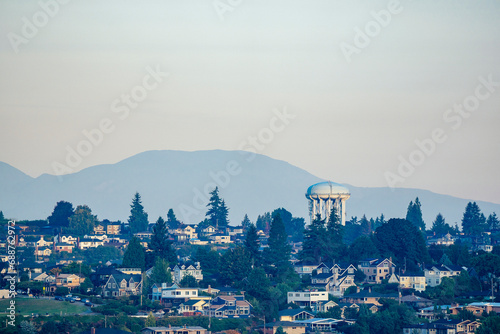 Watertown and the Magnolia neighborhood of Seattle at Sunrise
